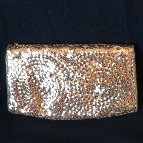 Gold Sequined small bag - Picture 2 of 2